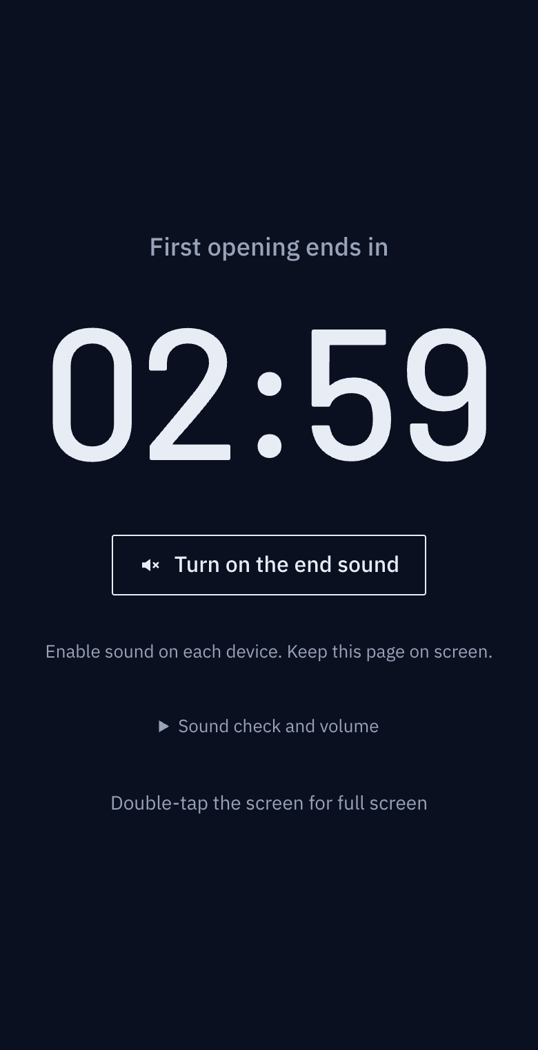 The moderator starts the timer. Both the speaker and the other side can see the same time remaining.